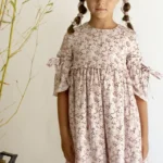 Vestido Maria manga campana flores camperas