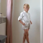 Bermuda Niño Pinocho Lino Tostado