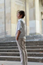 Camisa Niño Raya Beige - Imagen 2