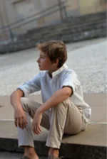 Camisa Niño Raya Beige - Imagen 3