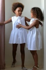 Vestido charleston plumetti blanco - Imagen 3