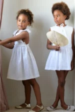Vestido charleston plumetti blanco - Imagen 4