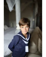 Camisola marinero lino marino CON RIBETE BLANCO - Imagen 2