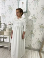 Vestido de comunión Nido abeja bordado