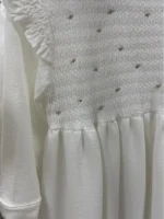 Vestido de comunión Nido abeja bordado - Imagen 2