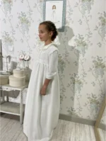 Vestido de comunión Nido abeja bordado - Imagen 5