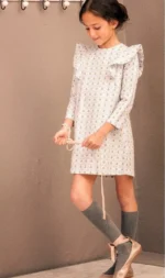 Vestido trapecio rombos azul - Imagen 2